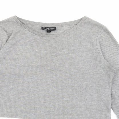 Womens UK Size 10 Topshop Grey Pullover Jumper