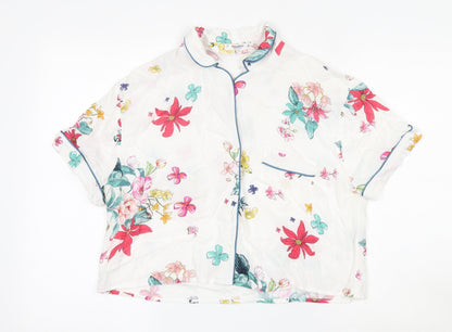 Womens UK Size L Pull&Bear Multicoloured Cropped Blouse