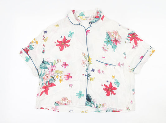 Womens UK Size L Pull&Bear Multicoloured Cropped Blouse