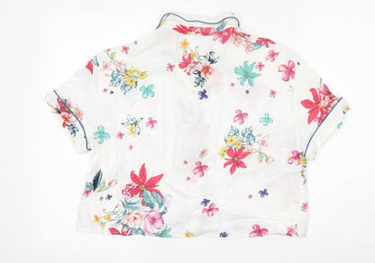 Womens UK Size L Pull&Bear Multicoloured Cropped Blouse