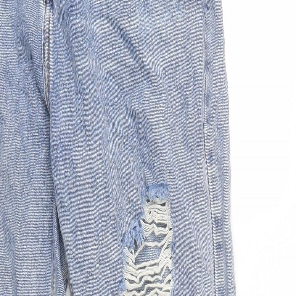 SheIn Womens Blue  Camel Boyfriend Jeans Size XS L31 in Regular Button