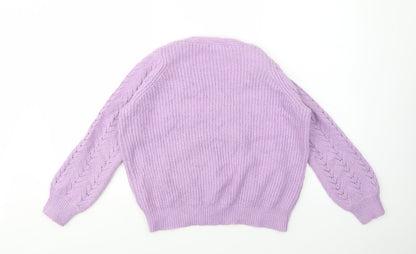 Womens UK Size S Dunnes Stores Purple Pullover Jumper