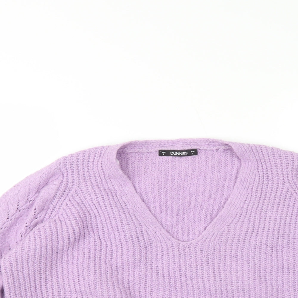 Womens UK Size S Dunnes Stores Purple Pullover Jumper