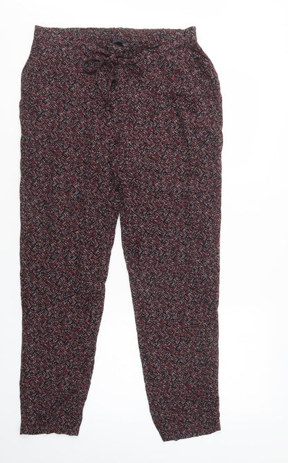 Womens UK Size 12 Marks and Spencer Regular Fit  Red Trousers