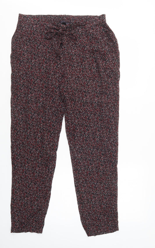 Womens UK Size 12 Marks and Spencer Regular Fit  Red Trousers