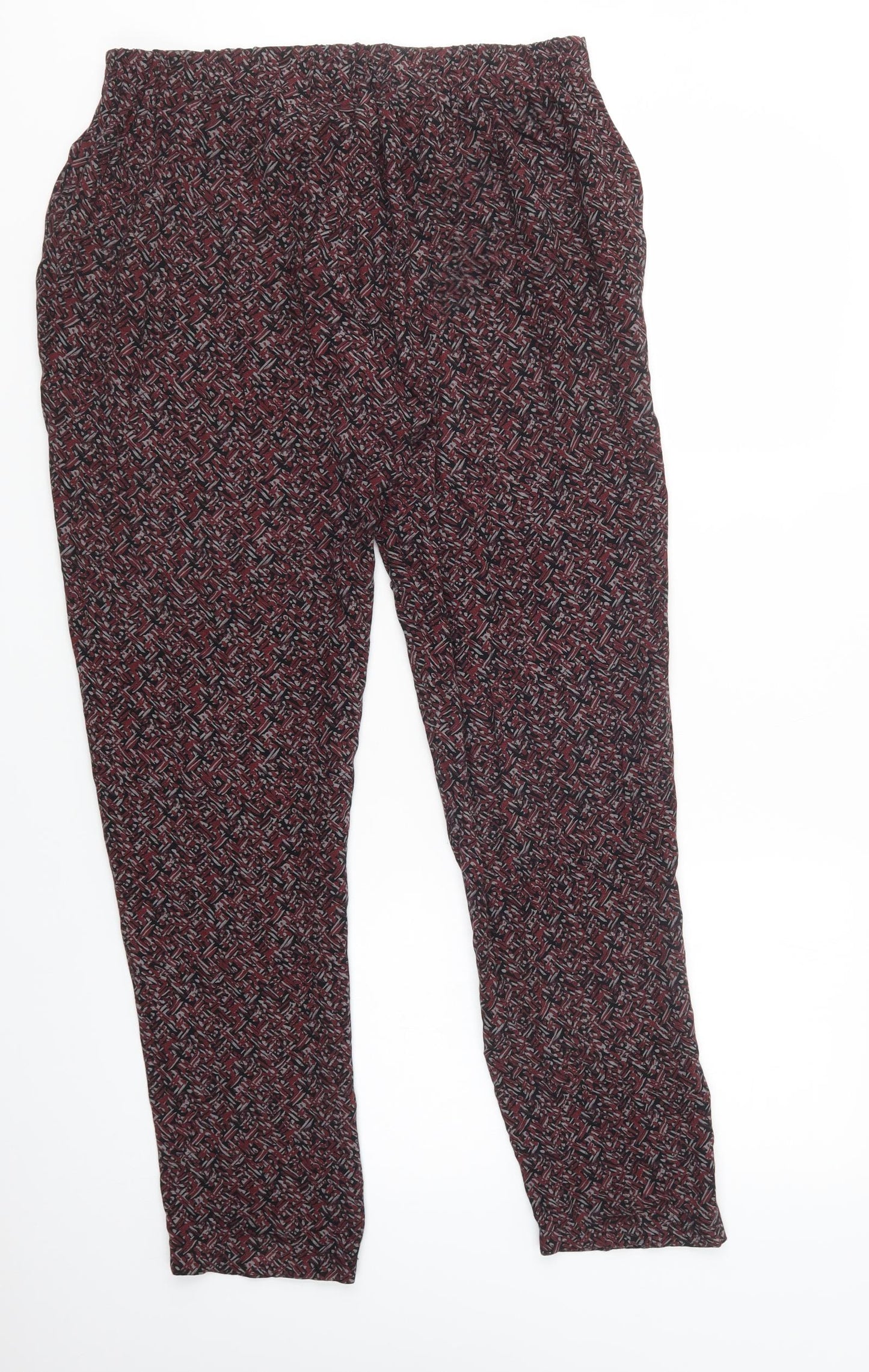 Womens UK Size 12 Marks and Spencer Regular Fit  Red Trousers