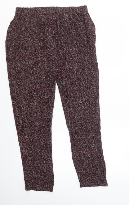 Womens UK Size 12 Marks and Spencer Regular Fit  Red Trousers