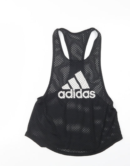 Womens UK Size S adidas Black Basic Tank