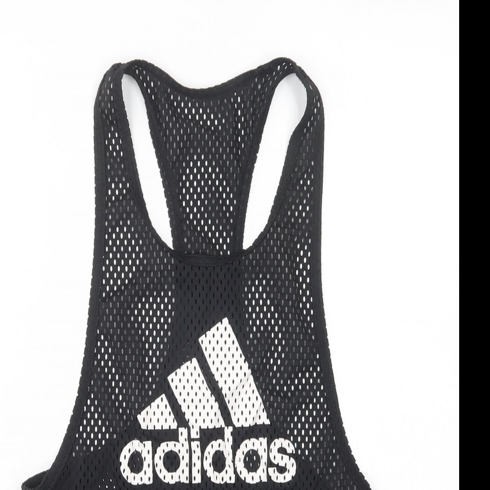 Womens UK Size S adidas Black Basic Tank