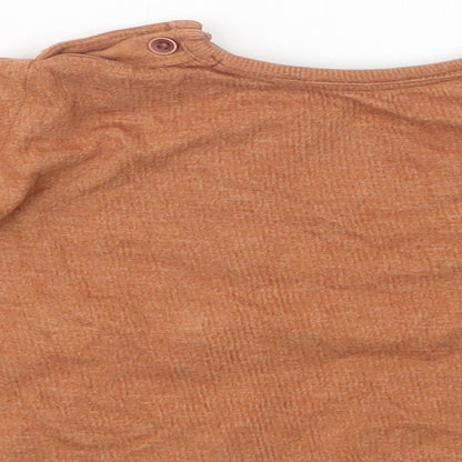 Brand and care label for George Baby Brown Cotton Pullover Blouse Size Newborn Crew Neck Pullover