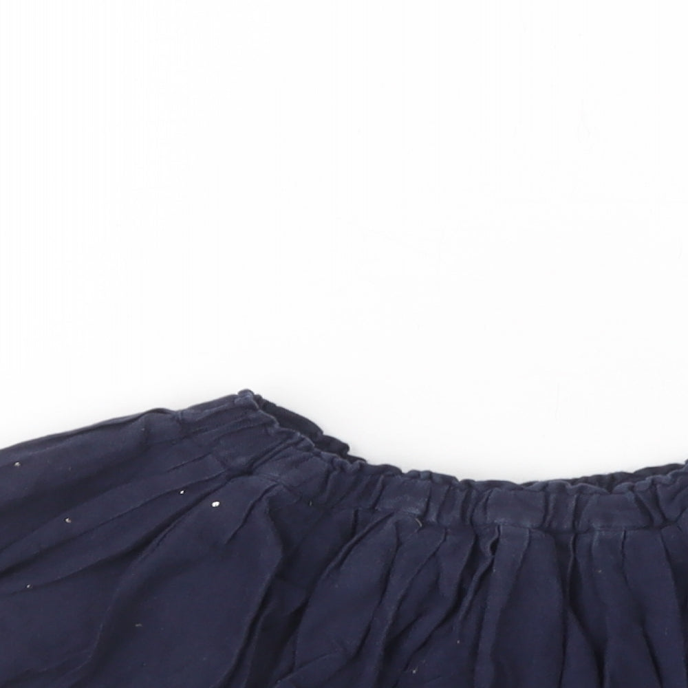 Bonton Girls Blue  Cotton Skater Skirt Size 4 Years  Regular