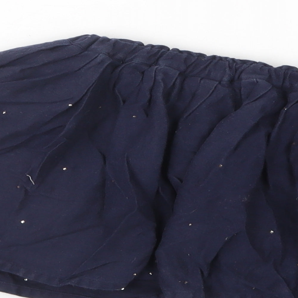 Bonton Girls Blue  Cotton Skater Skirt Size 4 Years  Regular