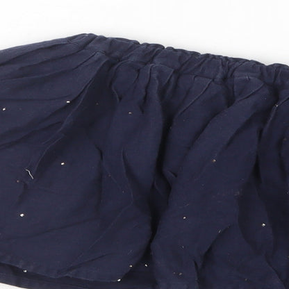 Bonton Girls Blue  Cotton Skater Skirt Size 4 Years  Regular