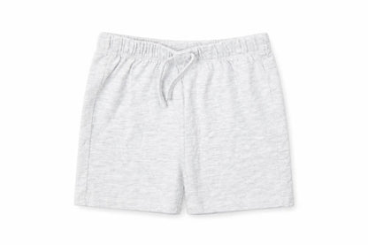 Front view of F&F Baby Grey Cotton Cropped Trousers, size 9-12, Months Drawstring