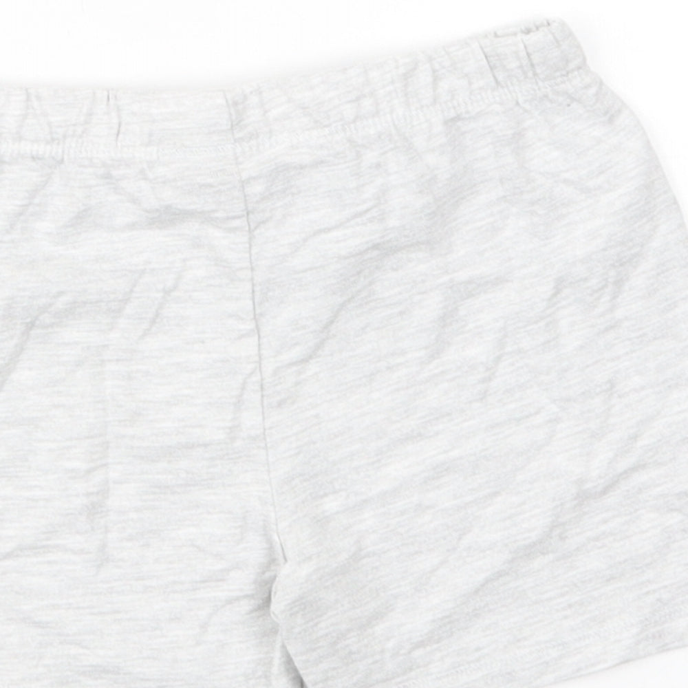 F&F Baby Grey  Cotton Cropped Trousers Size 9-12 Months  Drawstring