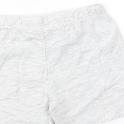 F&F Baby Grey  Cotton Cropped Trousers Size 9-12 Months  Drawstring