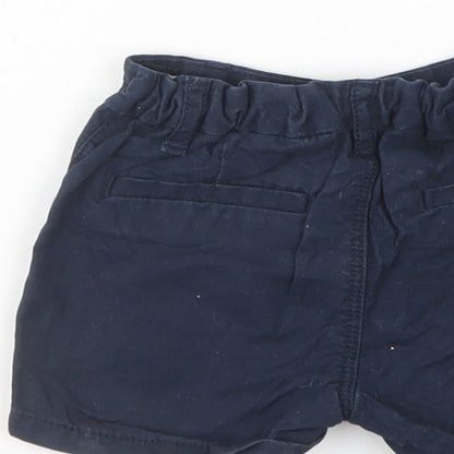 NEXT Baby Blue  Cotton Cropped Trousers Size 6-9 Months  Button