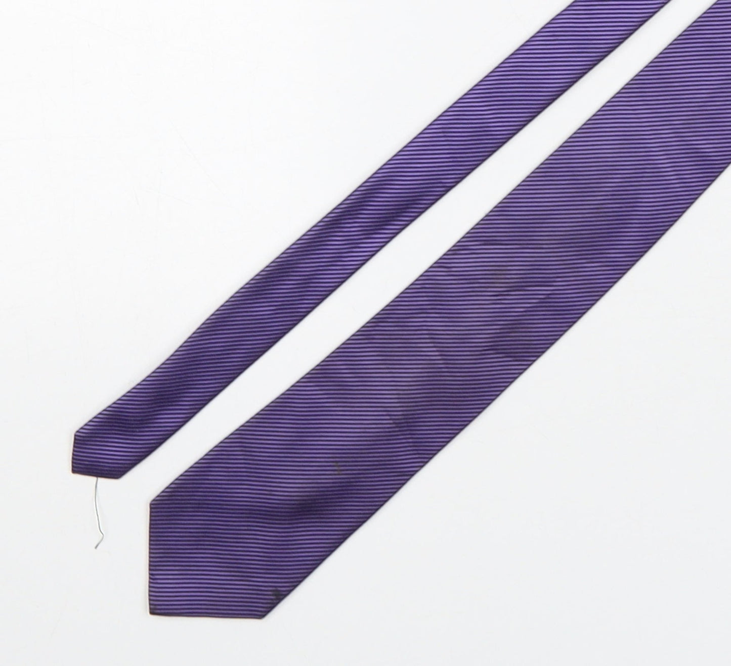 Mens Burton Purple Striped  Pointed Tie