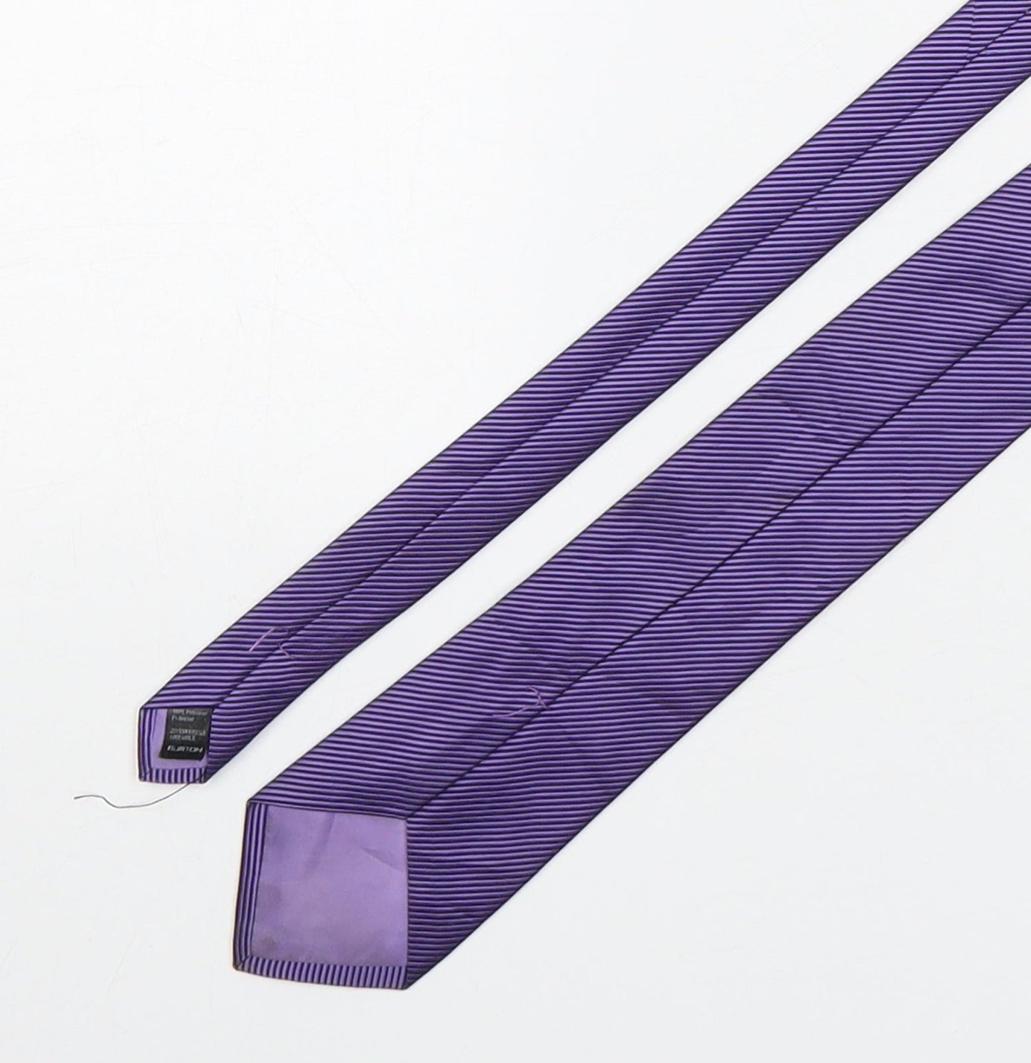 Mens Burton Purple Striped  Pointed Tie