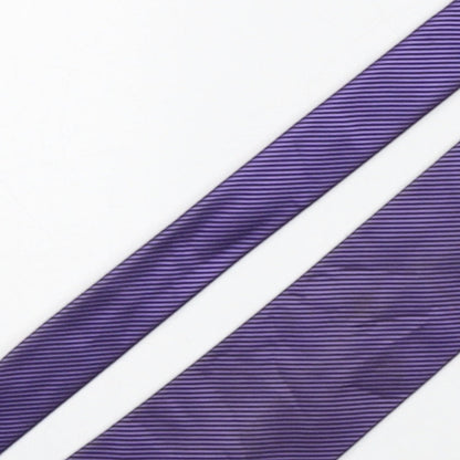 Mens Burton Purple Striped  Pointed Tie