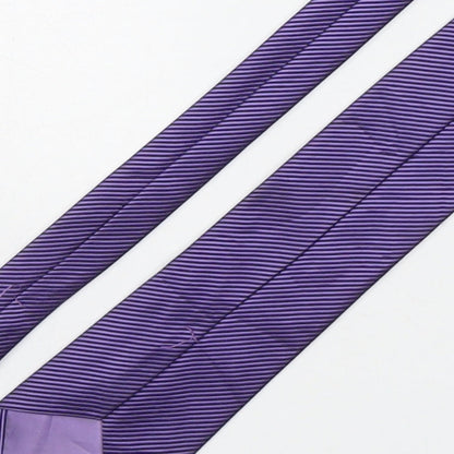 Mens Burton Purple Striped  Pointed Tie