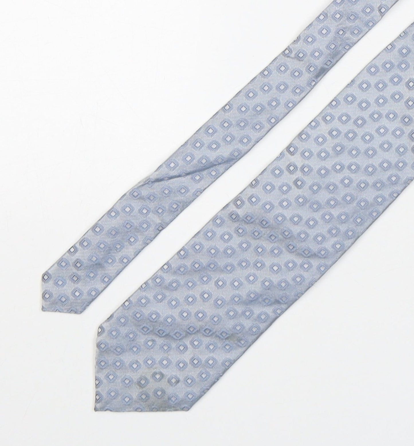 WoodHouse Mens Grey Geometric Silk Pointed Tie One Size
