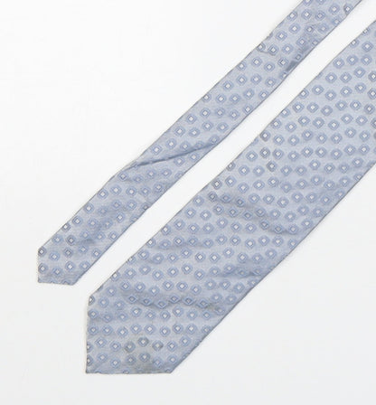 WoodHouse Mens Grey Geometric Silk Pointed Tie One Size