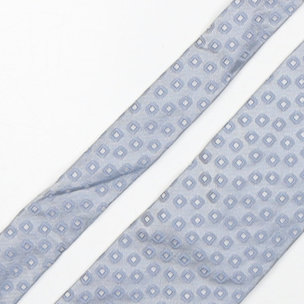 WoodHouse Mens Grey Geometric Silk Pointed Tie One Size