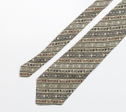 Additional front view of Rinaldo Ganelli men’s multicoloured geometric silk pointed tie one size
