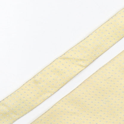 Marks and Spencer Mens Yellow Polka Dot Silk Pointed Tie One Size