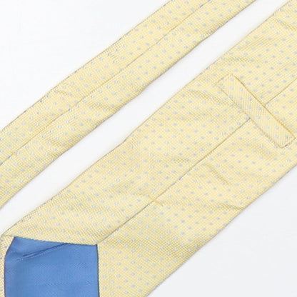 Marks and Spencer Mens Yellow Polka Dot Silk Pointed Tie One Size