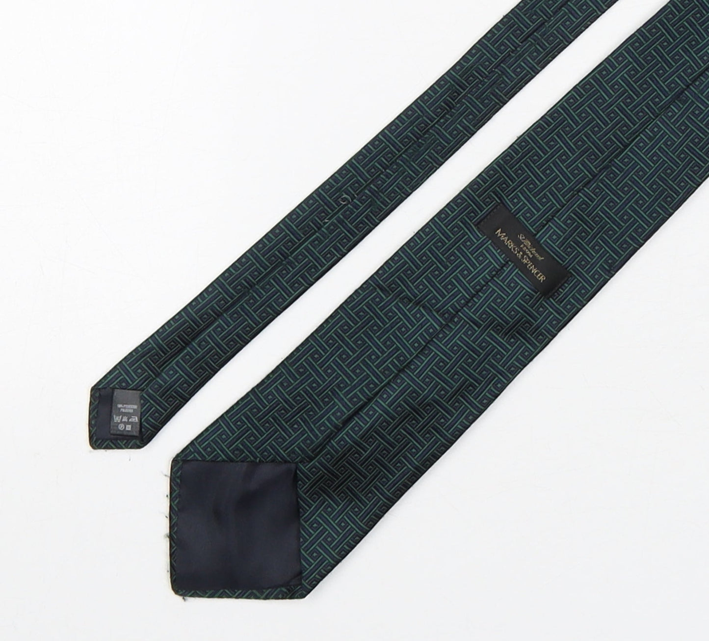 Marks and Spencer Mens Multicoloured Geometric Polyester Pointed Tie One Size