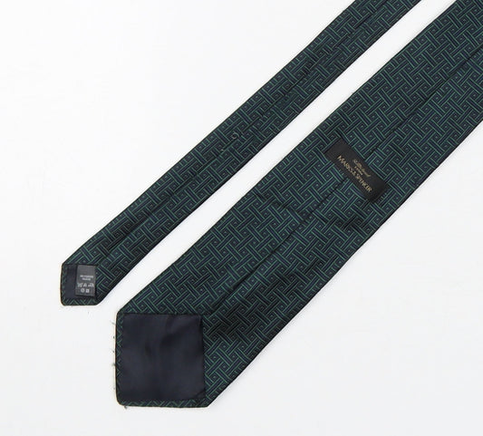 Marks and Spencer Mens Multicoloured Geometric Polyester Pointed Tie One Size