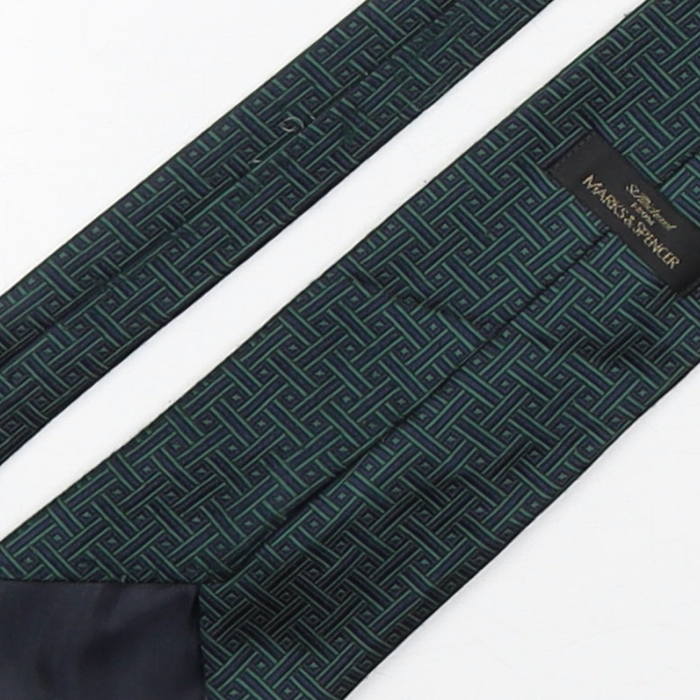 Marks and Spencer Mens Multicoloured Geometric Polyester Pointed Tie One Size