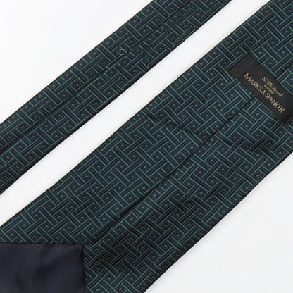 Marks and Spencer Mens Multicoloured Geometric Polyester Pointed Tie One Size