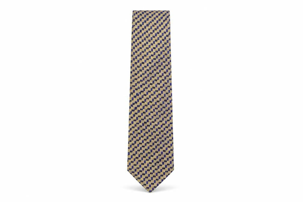 Mens Woodstock Multicoloured Geometric  Pointed Tie