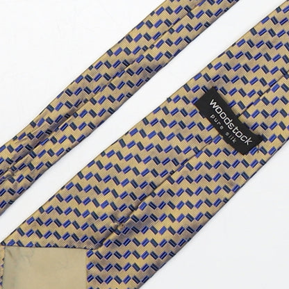 Woodstock Mens Multicoloured Geometric Silk Pointed Tie One Size