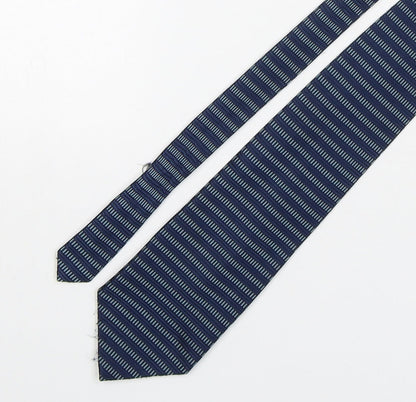 Mens Debenhams Blue Striped  Pointed Tie