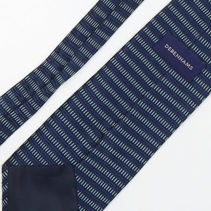 Mens Debenhams Blue Striped  Pointed Tie