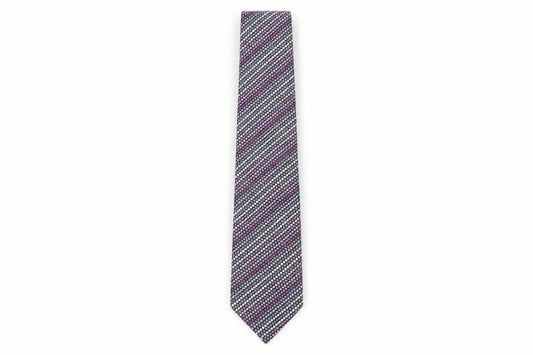 Front view of Autograph men’s multicoloured polka dot silk pointed tie one size