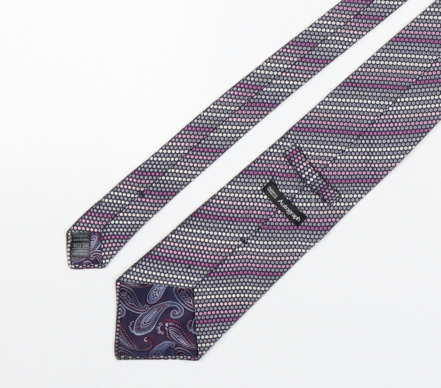 Autograph Mens Multicoloured Polka Dot Silk Pointed Tie One Size