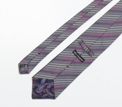 Autograph Mens Multicoloured Polka Dot Silk Pointed Tie One Size