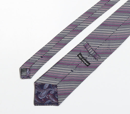 Autograph Mens Multicoloured Polka Dot Silk Pointed Tie One Size
