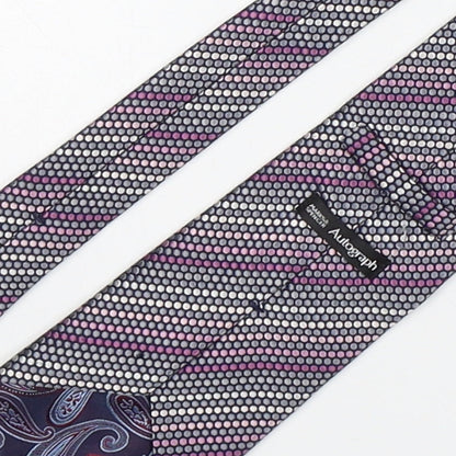 Autograph Mens Multicoloured Polka Dot Silk Pointed Tie One Size