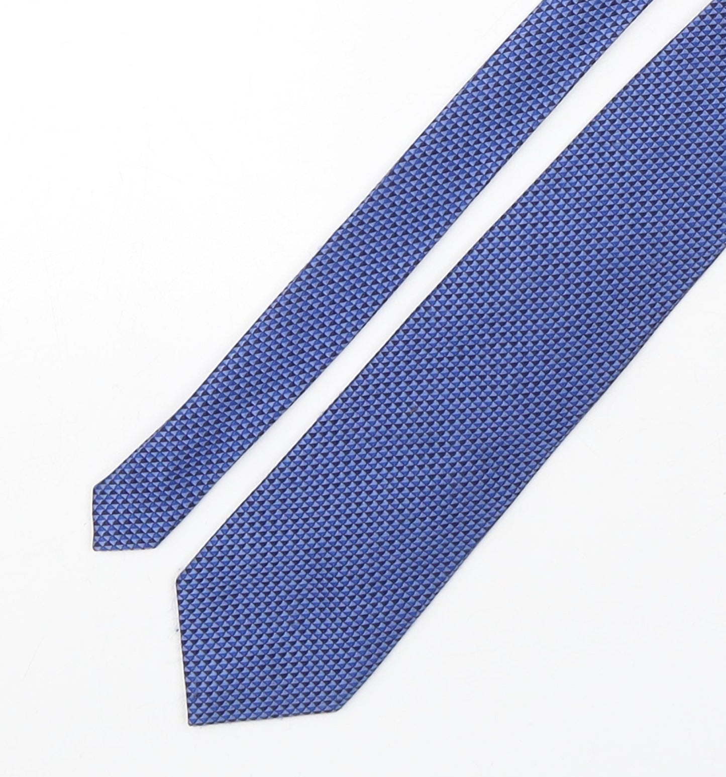 Lloyd Attree & Smith Mens Blue Plaids & Checks Polyester Pointed Tie One Size