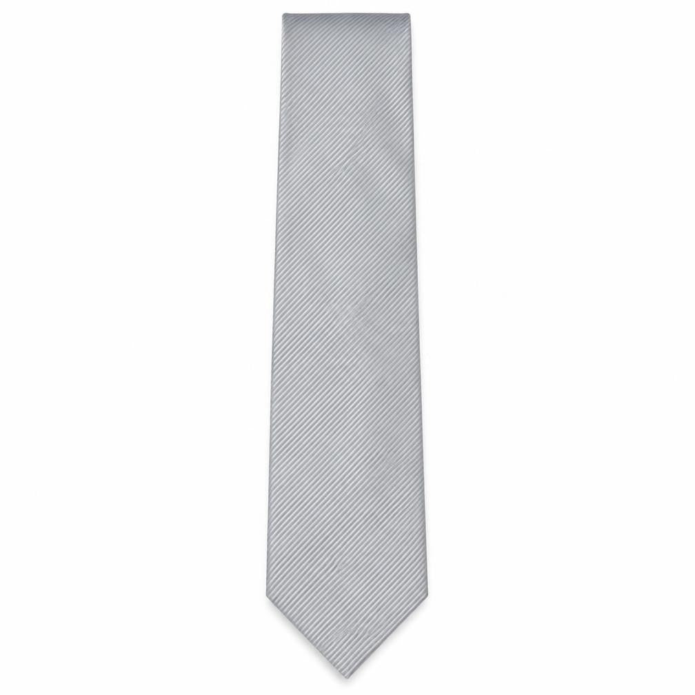 Mens NEXT Silver Striped  Pointed Tie