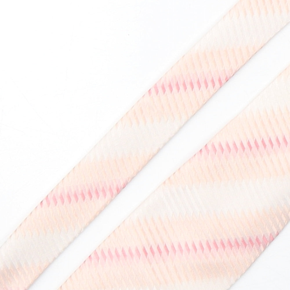 Mens Double TWO Pink Striped  Pointed Tie