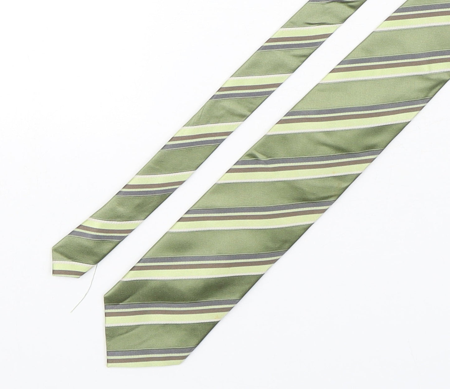 Westbury Mens Green Striped Silk Pointed Tie One Size