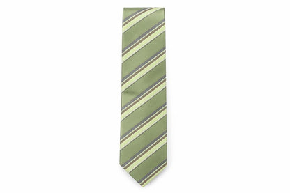 Mens Westbury Green Striped  Pointed Tie