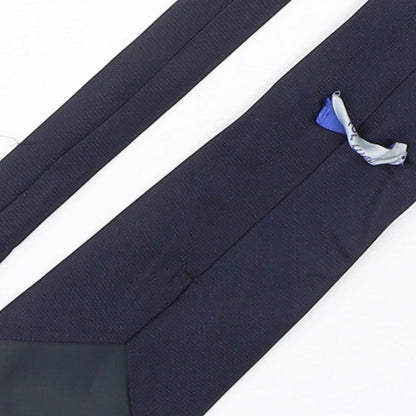 Preworn Mens Blue  Silk Pointed Tie One Size